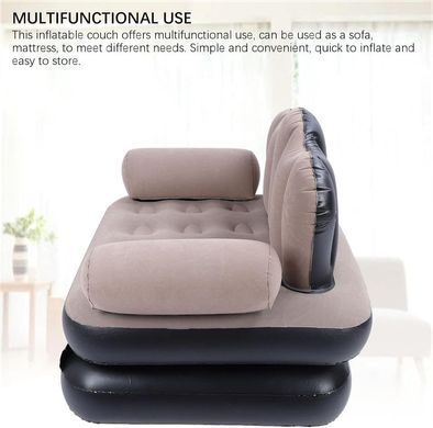 Надувное кресло 2 в 1 с электрическим насосом для дачи ∙ Комфортное кресло 2 в 1 для кемпинга и отдыха