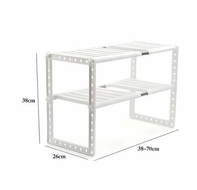 Полка раздвижная для кухни / ванной комнаты Kitchen Rack 588 &middot; Регулируемая кухонная стойка &ndash; трансформер для хранения
