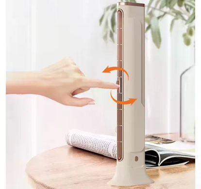 Настольный вентилятор F3 Tower Fan аккумуляторный &bull; Портативный башенный вентилятор F3 Tower Fan с 3 скоростями, автоповоротом и USB-зарядкой