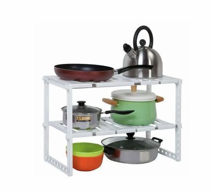 Полка раздвижная для кухни / ванной комнаты Kitchen Rack 588 &middot; Регулируемая кухонная стойка &ndash; трансформер для хранения