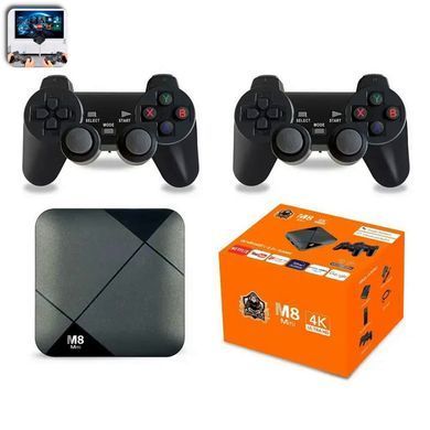 Стаціонарна ігрова приставка консоль micro USB 2 джойстика M8MINI ∙ Ігра ТВ приставка Smart Box Gamepad M8 Mini 64GB з бездротовими джойстиками
