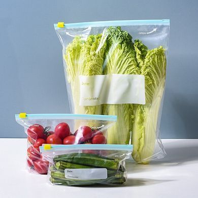 Набір пакетів для зберігання їжі з замком Zip-lock &bull; Вакуумні пакети для зберігання їжі із 30 пакетів 3 розмірів з замком