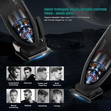 Машинка для стрижки VGR V-640 для стрижки волосся ∙ Професійний набір V-640 для стрижки волосся та бороди