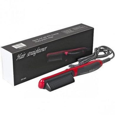 Гребінець-випрямляч для об'єму та розгладжування волосся Hair Straightener HQT-908 Щітка - праска для волосся 2 в 1