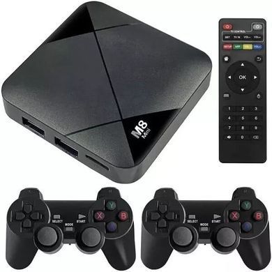Стаціонарна ігрова приставка консоль micro USB 2 джойстика M8MINI ∙ Ігра ТВ приставка Smart Box Gamepad M8 Mini 64GB з бездротовими джойстиками