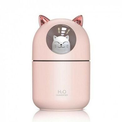 Увлажнитель воздуха Котик Humidifier H2O Cat USB Диффузор с подсветкой – ночником, 300мл