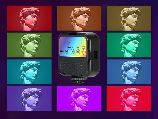 Лампа LED RGB с креплением для телефона WR-R1 ∙ Студийный накамерный свет 3000-7000K