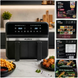 Аерофритюрниця Skyberg SB-317 10 л 4800 Вт &bull; Двокамерний аерогриль Skyberg SB-317 26X-254 з 2 кошиками 5+5 л і сенсорним керуванням