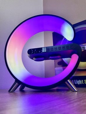 Ночник аккумуляторный с часами G63 Smart Light Sound Machine &bull; Лампа-колонка с беспроводной зарядкой Bluetooth и будильником