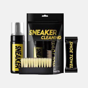 Набор для чистки обуви Sneaker Foam Clean DT-1575 &bull; Комплект для ухода за кроссовками Sneaker Foam Clean DT-1575 4 в 1 с очищающей пеной, двумя щётками и салфеткой из микрофибры