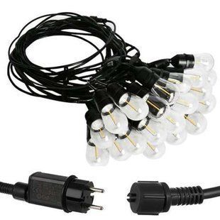 Гирлянда садовая светодиодная RED GARDEN 10м 25x LED лампочки &bull; LED подсветка ретро для дома и улицы питание от сети 220В