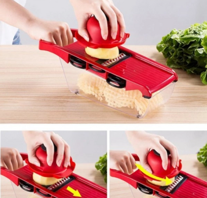 Овощерезка - мультислайсер Mandoline Slicer 6 in 1 · Терка – шинковка для овощей и фруктов c контейнером